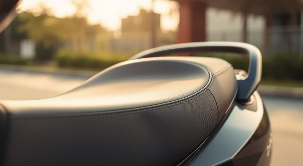 comfortable seat of Hero Destini 125 Xtec comfortable seat of Hero Destini 125 Xtec