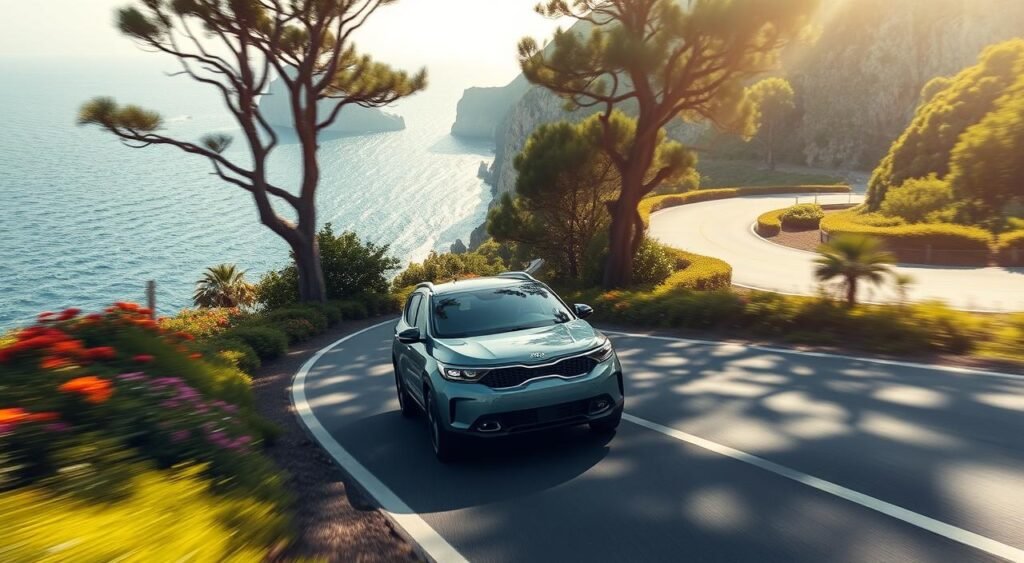 maneuverability of Kia Syros on island roads maneuverability of Kia Syros on island roads