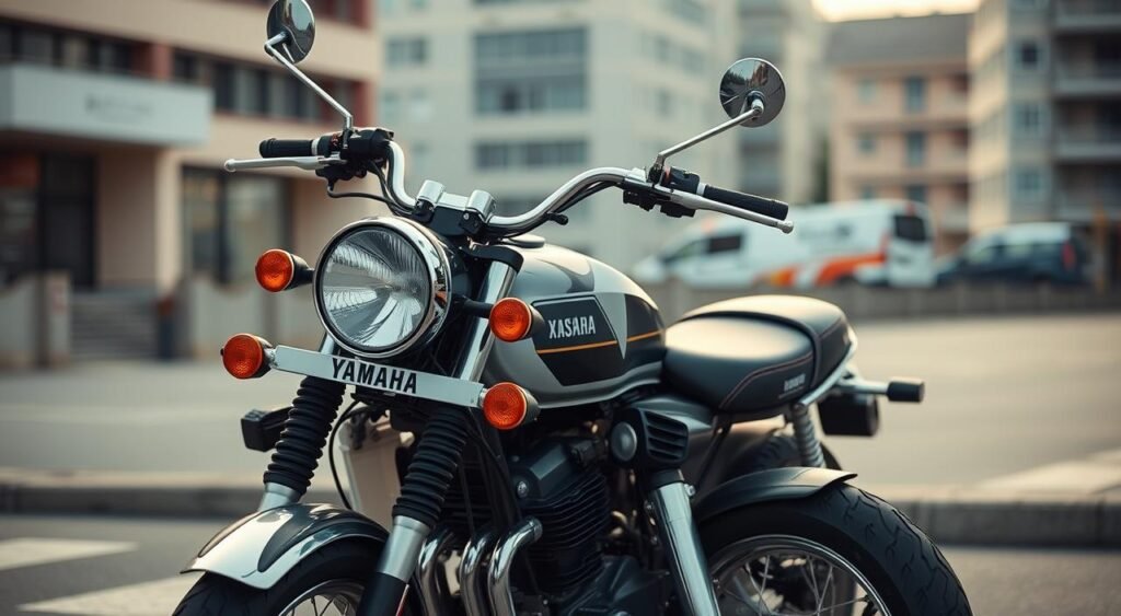 Yamaha XSR155 retro motorcycle styling