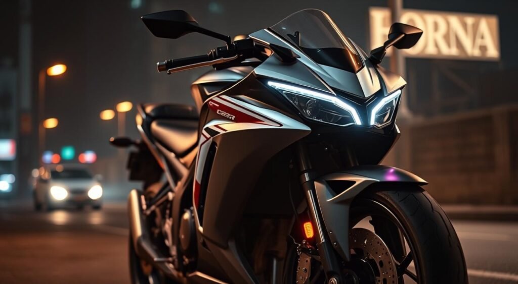 Honda CBR650R with LED lighting
