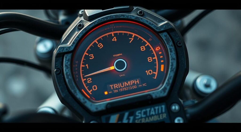 Scrambler 400 XC instrumentation display