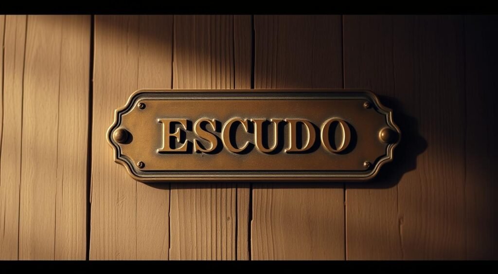 Escudo nameplate heritage Escudo nameplate heritage