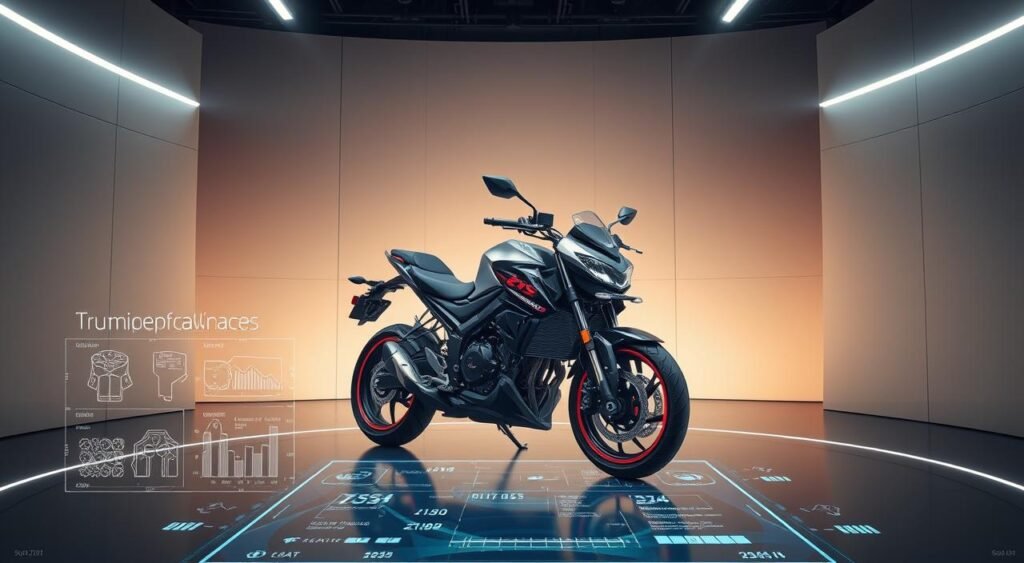 TVS upcoming 450cc bike display features