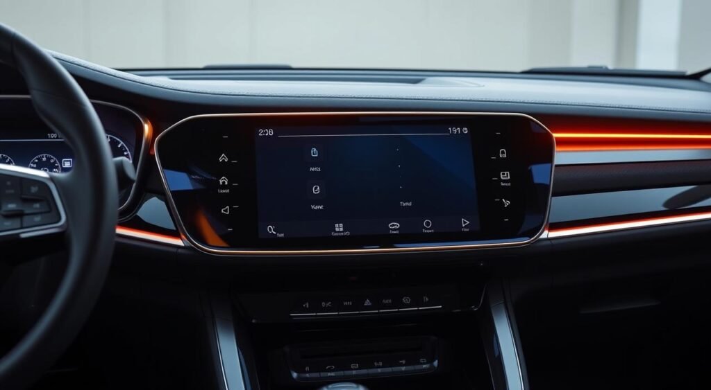 Touchscreen infotainment system in Tata Harrier EV