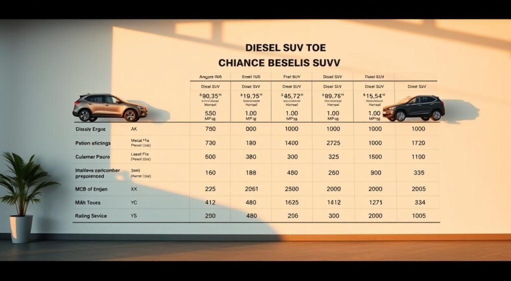 Affordable Diesel SUVs fuel efficiency comparison Affordable Diesel SUVs fuel efficiency comparison