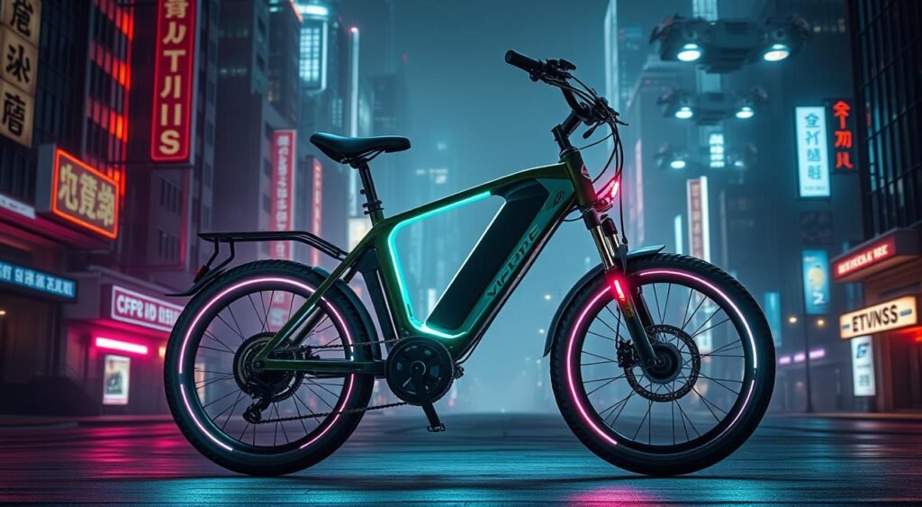 Cyberpunk Electric Bike sustainable materials