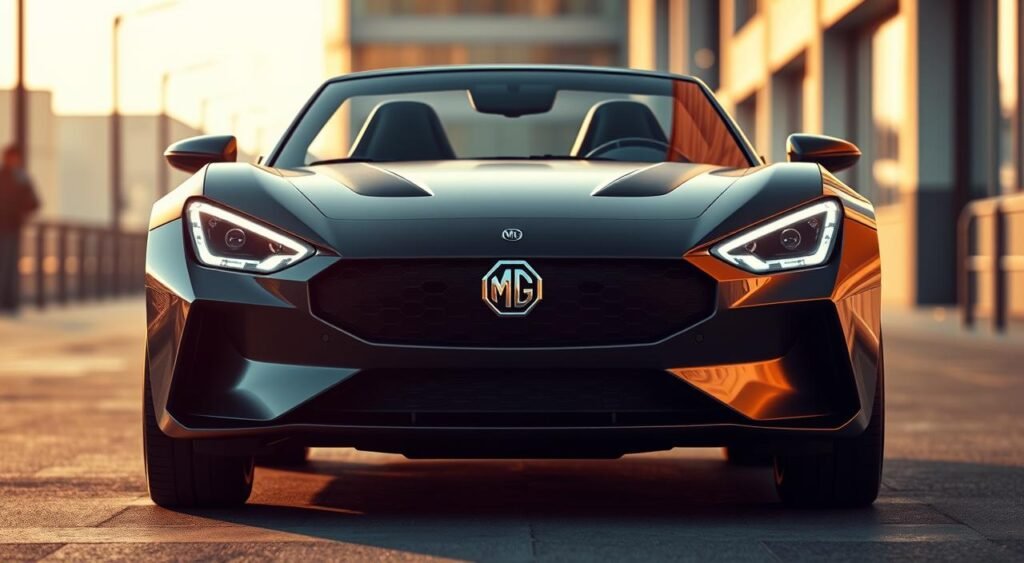 MG Cyberster sleek exterior front view