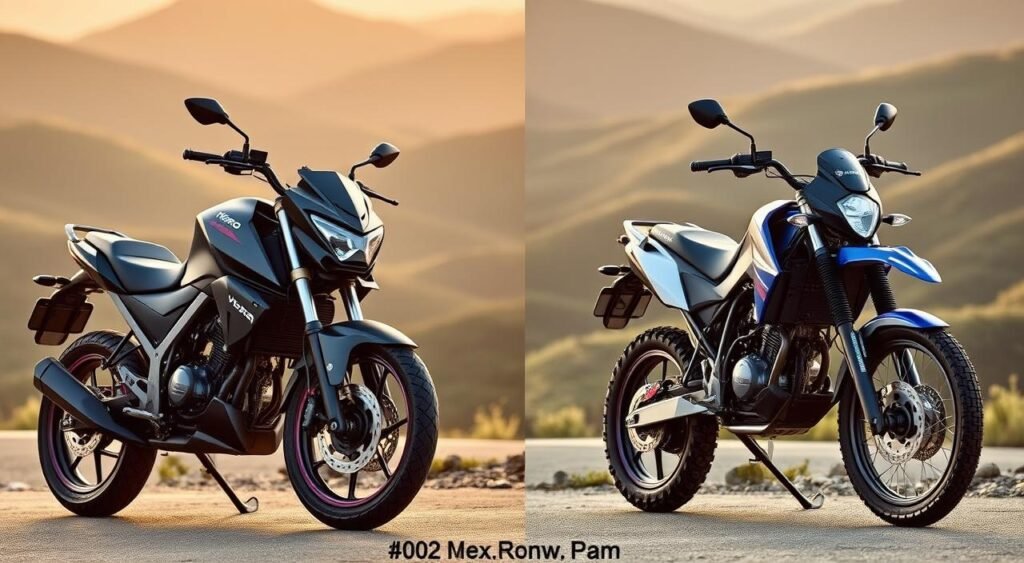 Hero motorcycle comparison with Yamaha WR155 R