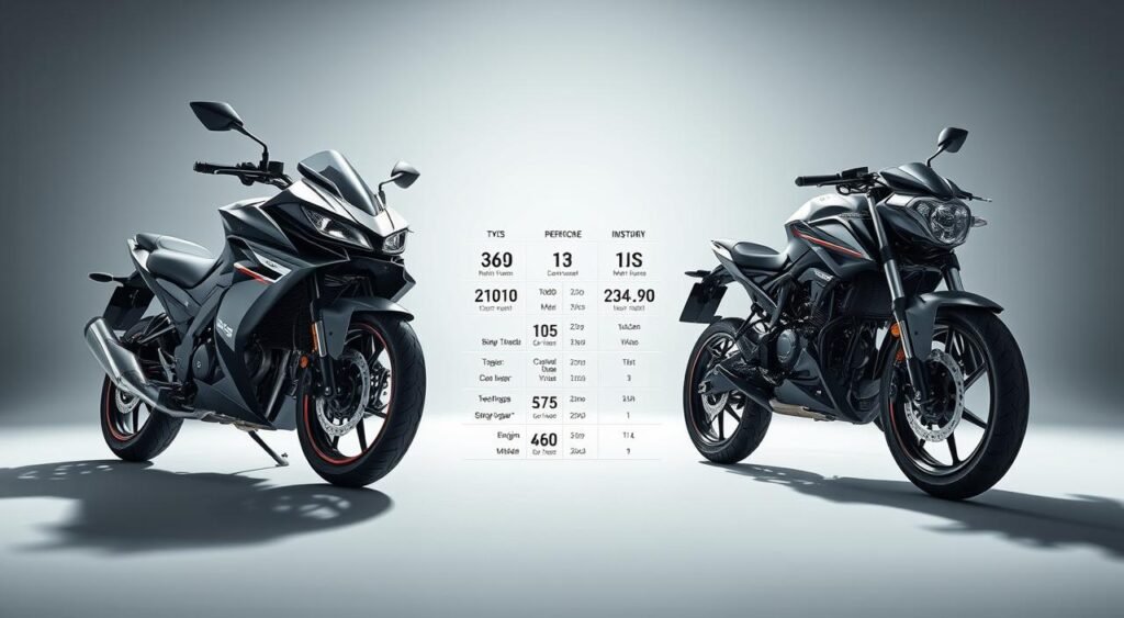 TVS motorcycle comparison specifications